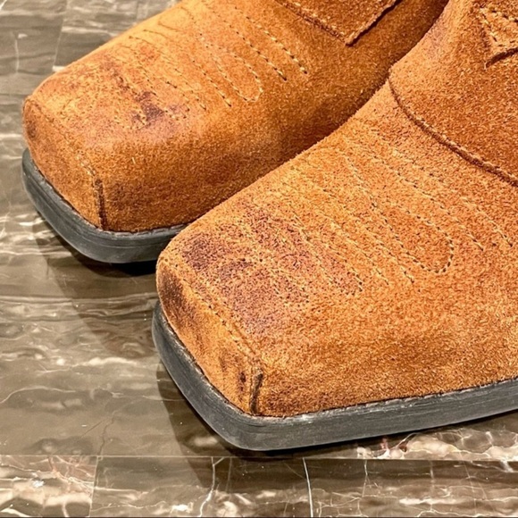 JEFFREY CAMPBELL Rumi Suede Western Style Square-Toed Ankle Boots - Picture 6 of 13